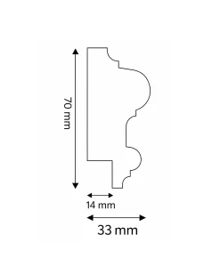 Bröstlist - Mäster 70 mm