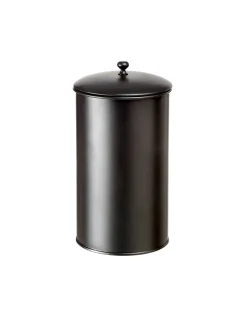 Burk med lock - Svart (för tändkuber mm)