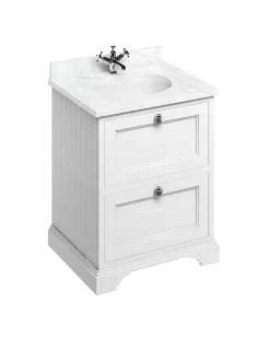 Burlington - Badrumskommod med lådor 65 cm, vit
