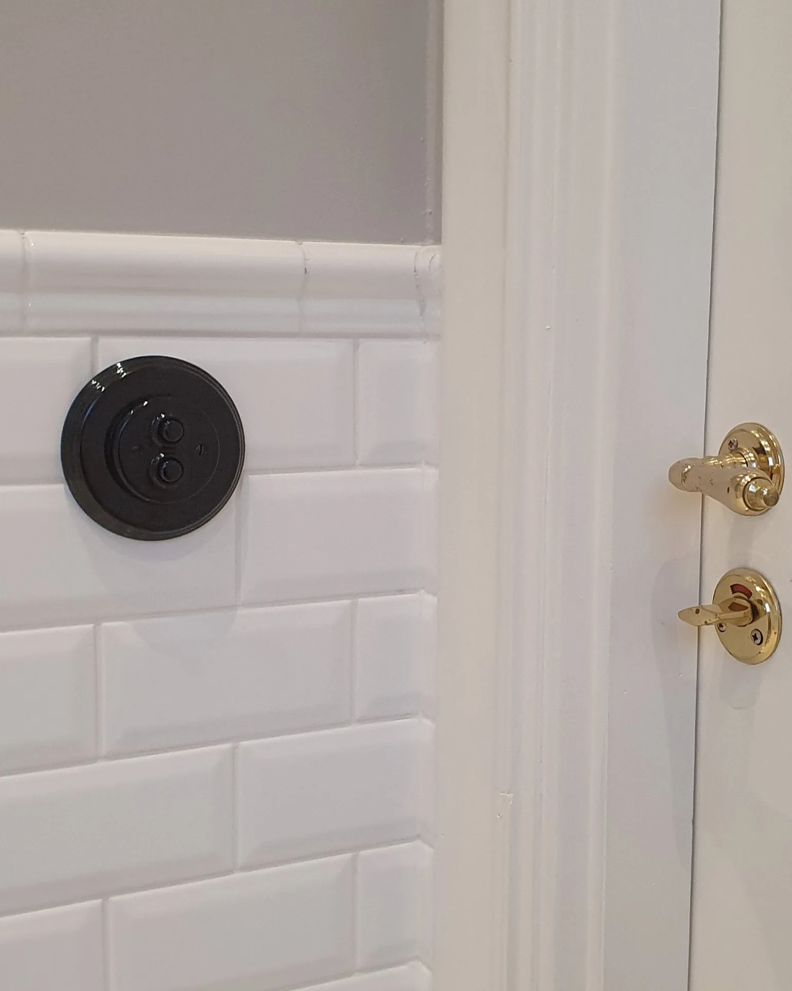 Dimmer - Dubbel tryckknapp svart porslin