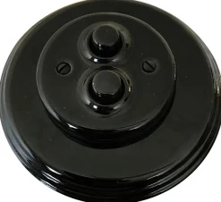 Dimmer - Dubbel tryckknapp svart porslin