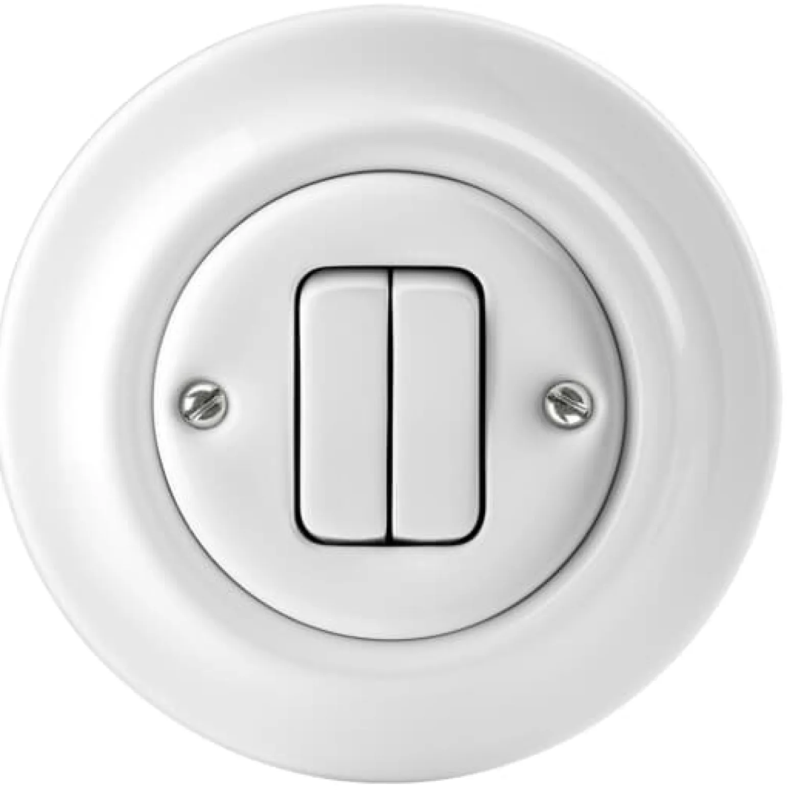 Dimmer - Dubbel tryckknapp vit porslin - ABB Decento