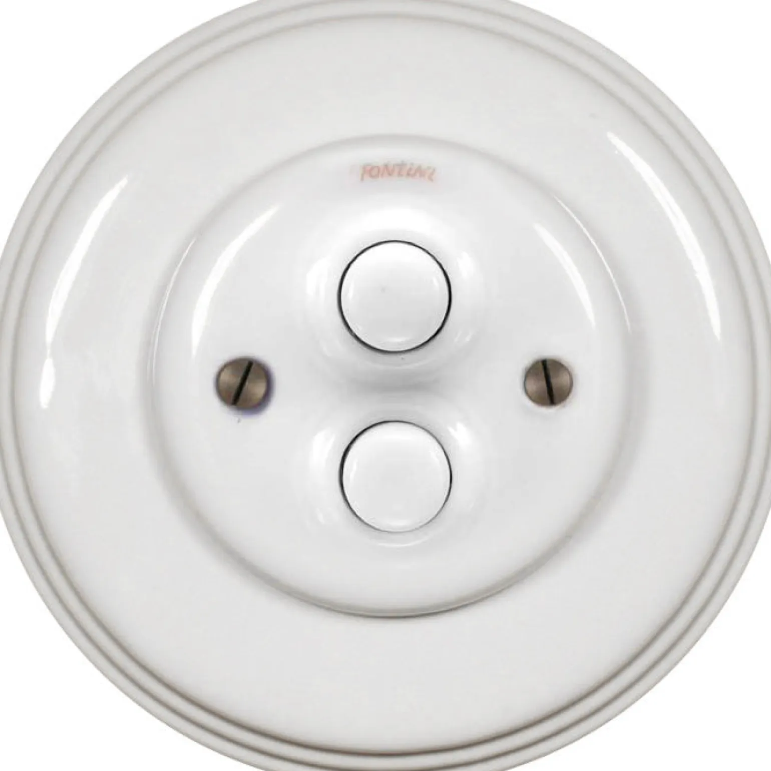 Dimmer - Dubbel tryckknapp vitt porslin