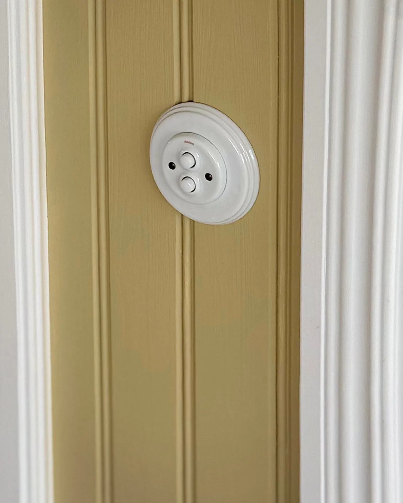 Dimmer - Dubbel tryckknapp vitt porslin