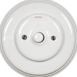 Dimmer - Enkel tryckknapp vitt porslin