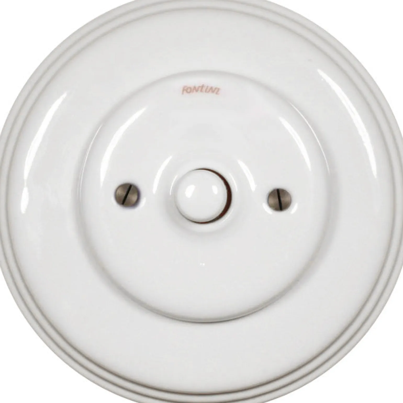 Dimmer - Enkel tryckknapp vitt porslin