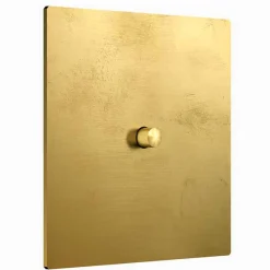 Dimmer More kvadrat mässing - Tryckknapp