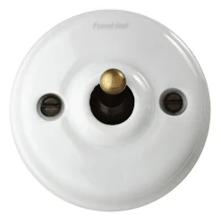 Dimmer - Vitt porslin/antik brons