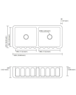 Diskho dubbel - Nottinghamshire 100,3 cm