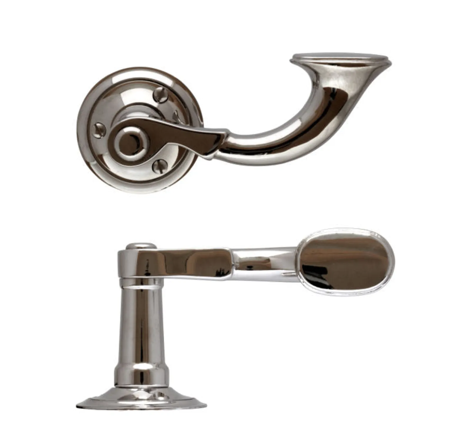 Dörrhandtag - Litet posthorn nickel