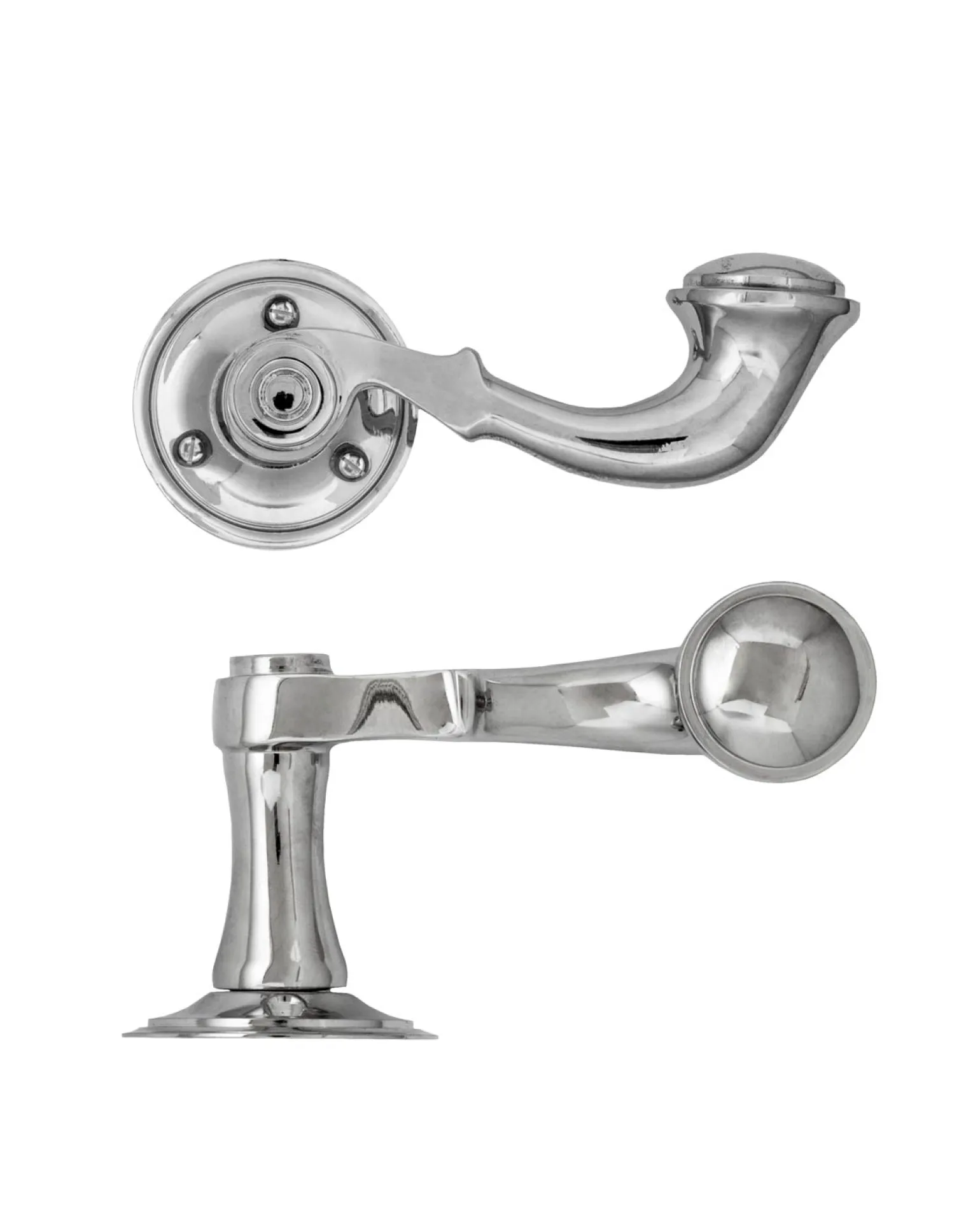 Dörrhandtag - Posthorn klassiskt nickel
