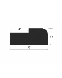 Dörrkarm Sekelskifte - Allmoge rundad 44x95 mm (hel längd 5,1 m)