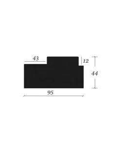 Dörrkarm Sekelskifte - Rak kant 44x95 mm (hel längd om 5,1 m)
