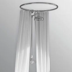 Duschdraperihållare - Rund 70 cm krom