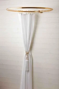 Duschdraperihållare - Rund 80 cm mässing