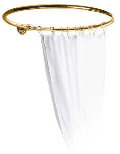 Duschdraperihållare - Rund 80 cm mässing