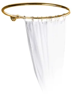 Duschdraperihållare - Rund 70 cm mässing
