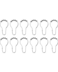 Duschdraperiringar - Krom 12-pack