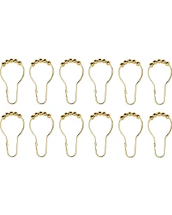 Duschdraperiringar - Mässing 12-pack