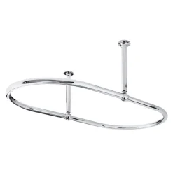 Duschdraperistång oval 109 x 64 cm - Krom