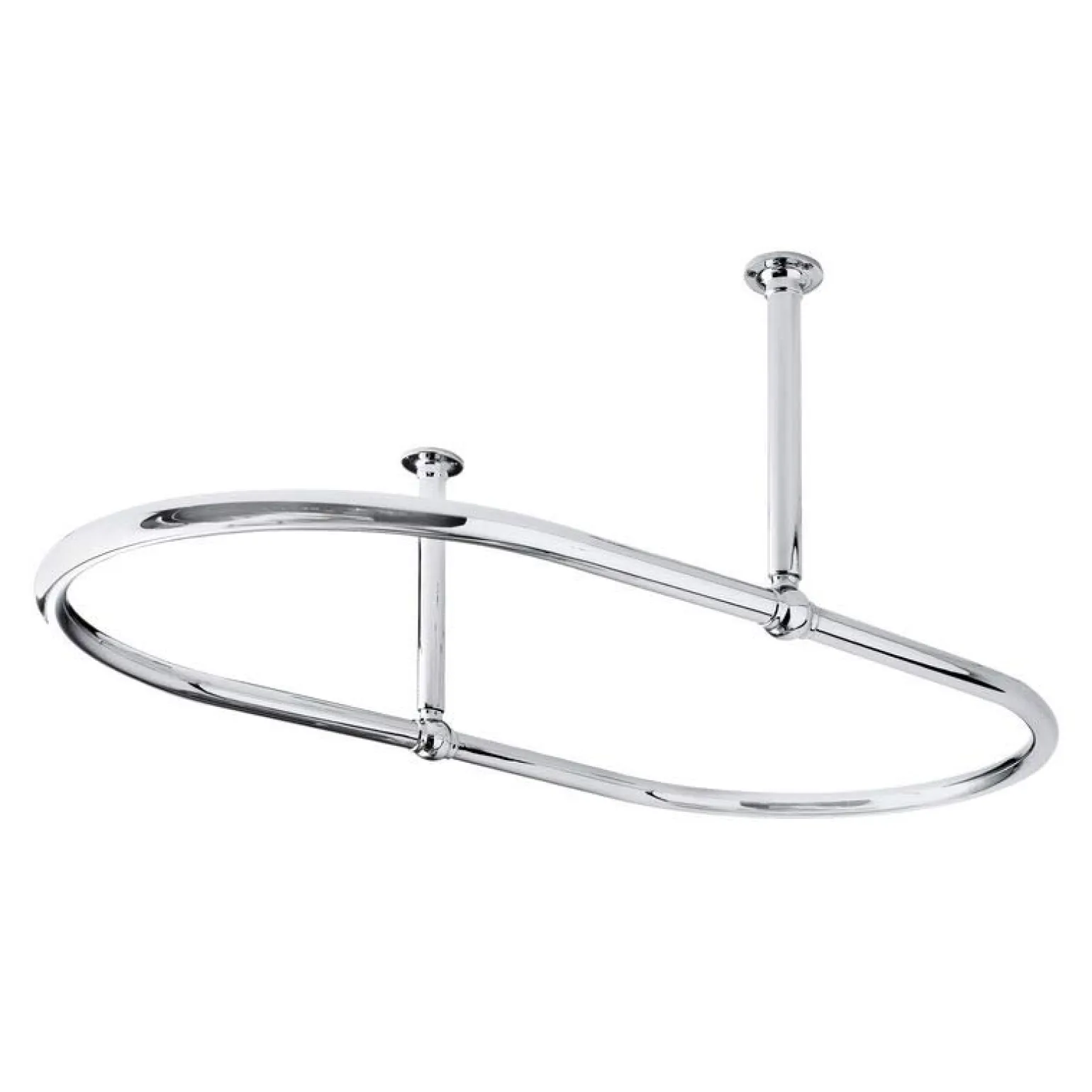 Duschdraperistång oval 109 x 64 cm - Krom