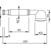 Duschhandtag - Handdusch Kensington krom/krom liten