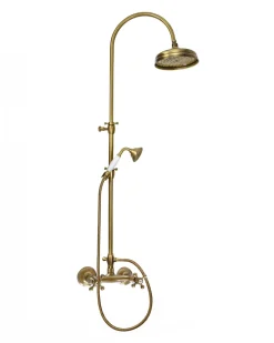 Duschset - Kensington retro gammaldags blandare, brons