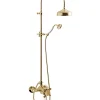 Duschset - Kensington retro med termostatblandare, guld
