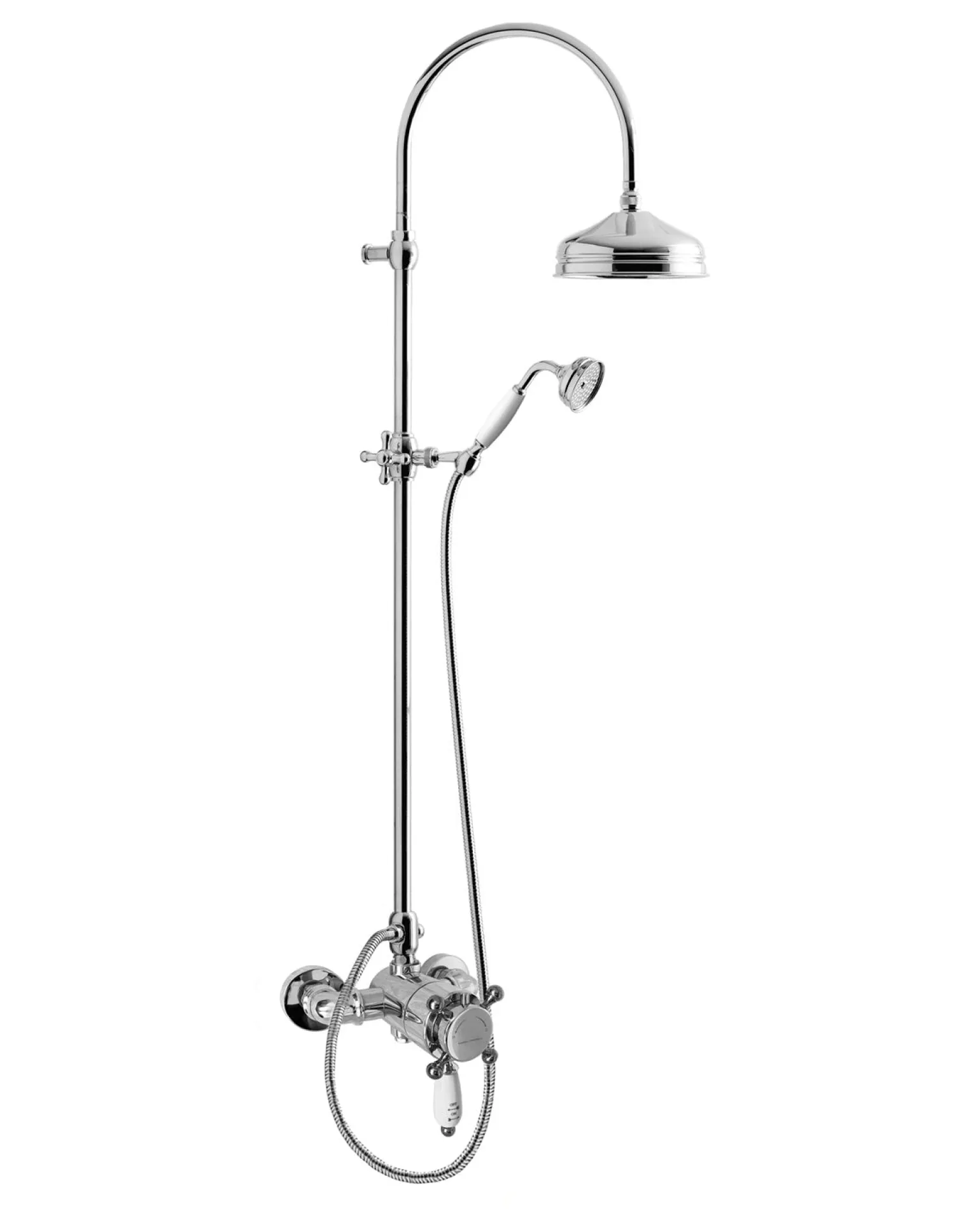 Duschset - Kensington retro med termostatblandare, krom
