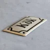 Emaljskylt - Kök vit/svart