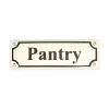 Emaljskylt - Pantry vit/svart