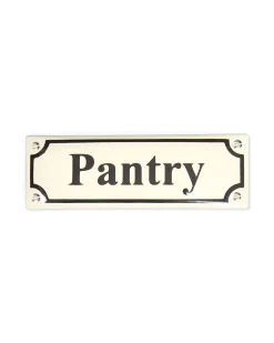 Emaljskylt - Pantry vit/svart
