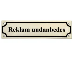 Emaljskylt - Reklam Undanbedes