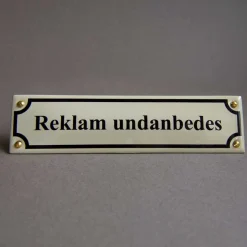 Emaljskylt - Reklam Undanbedes