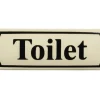Emaljskylt - Toilet vit/svart