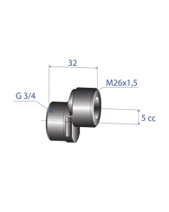 Excenter vid 150 c/c blandare till 160 c/c blandarfäste 2-pack, krom