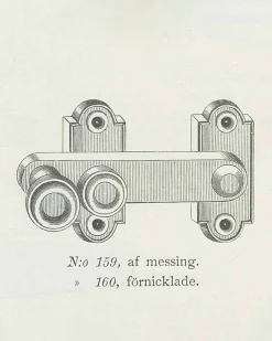 Fönsterklinka/ Skåpvred - Næsman N:o 159 mässing