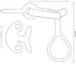 Fönsterlås - Hasp mässing