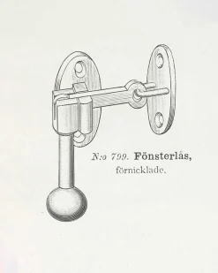 Fönsterlås - Næsman N:o 799 nickel