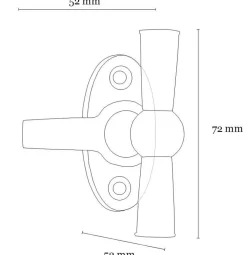 Fönstervred/Skåpvred - Torsgatan nickel/ebenholts