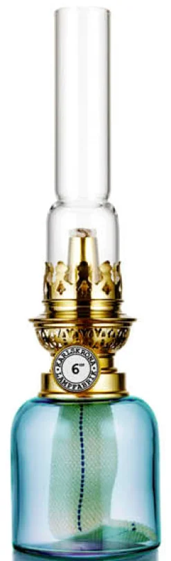 Fotogenlampa - Koholmen, akvamarinblå