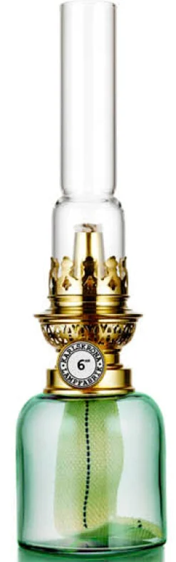 Fotogenlampa - Koholmen, jadegrön