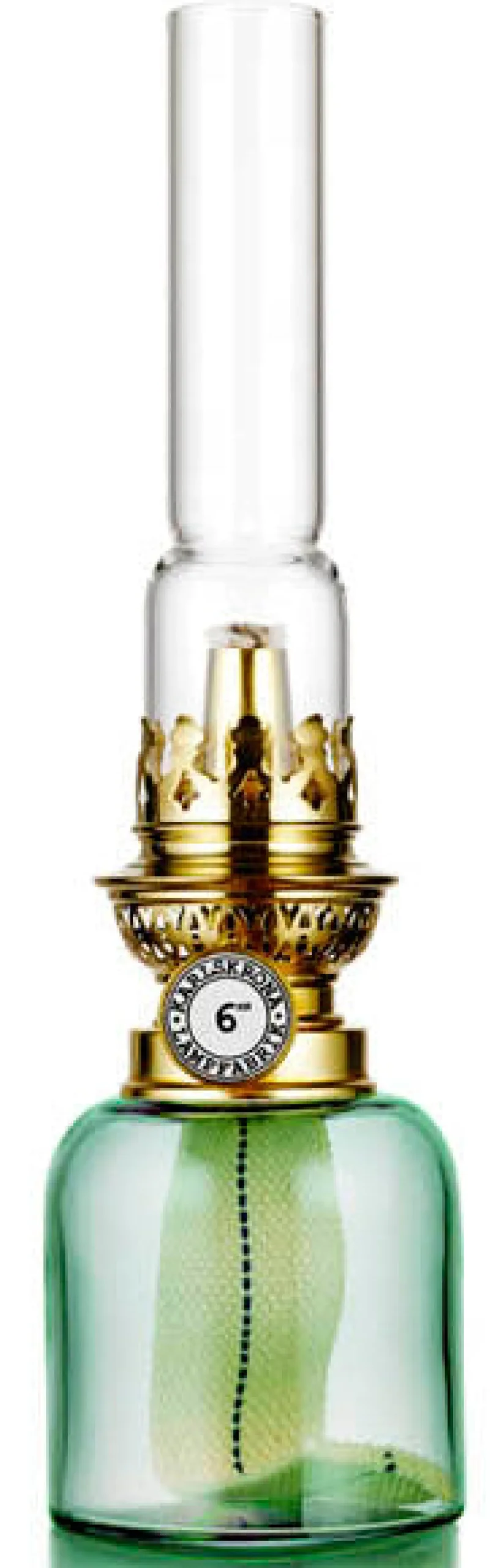 Fotogenlampa - Koholmen, jadegrön