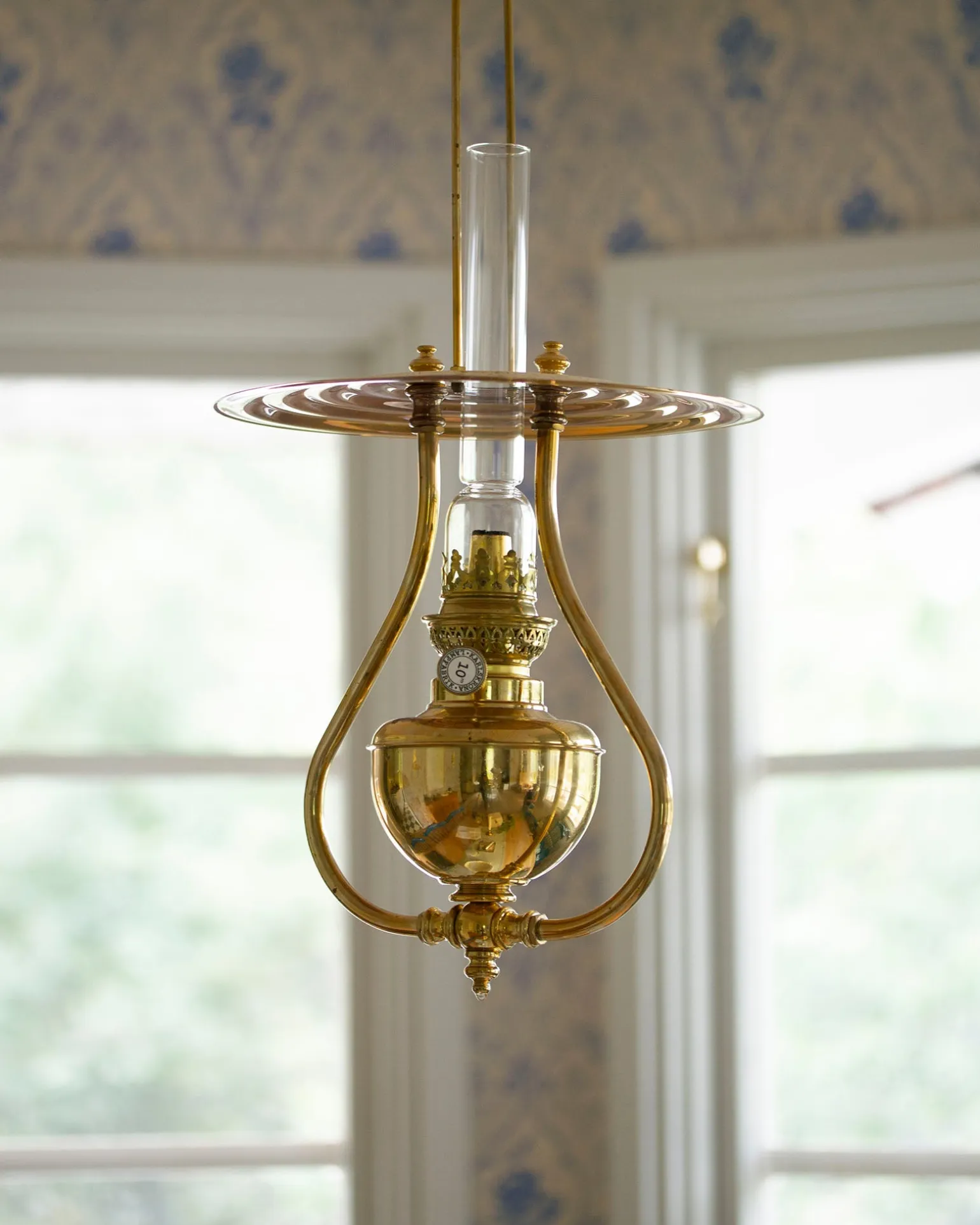 Fotogenlampa - Ronneby mässing, tak