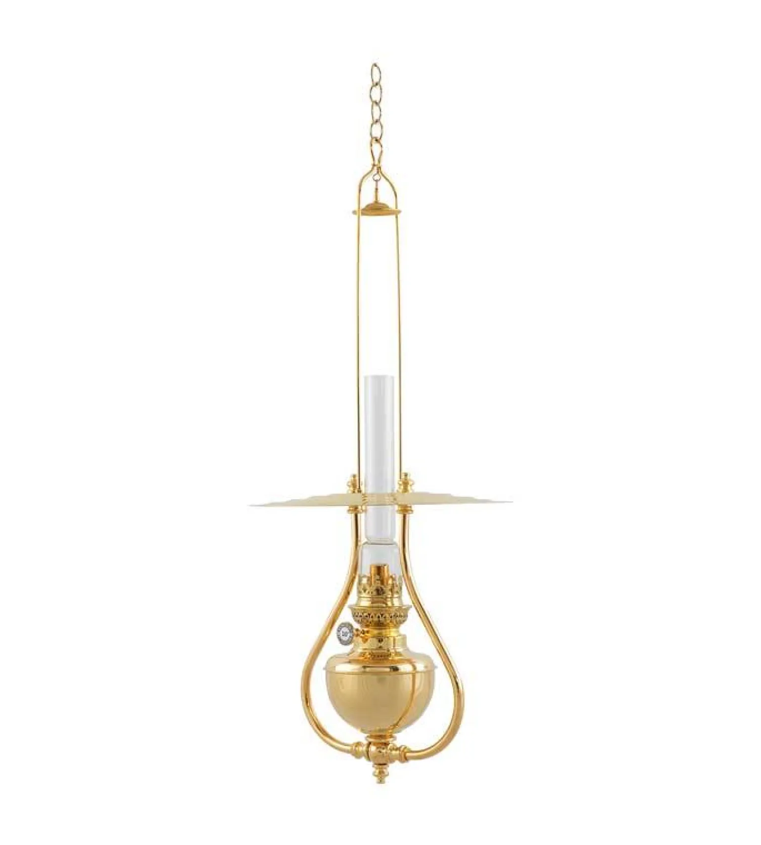 Fotogenlampa - Ronneby mässing, tak
