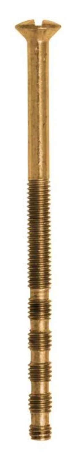 Genomgående skruv M4, spår 65 mm - Mässing