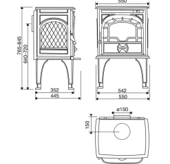 Gjutjärnskamin - Kamin Dovre 425 CB