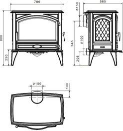Gjutjärnskamin - Kamin Dovre 760 WD