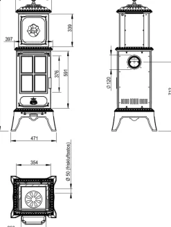 Gjutjärnskamin - Kamin Westbo Victoria 240