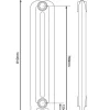 Gjutjärnsradiator Cambridge höjd 81 cm - Fotsektion
